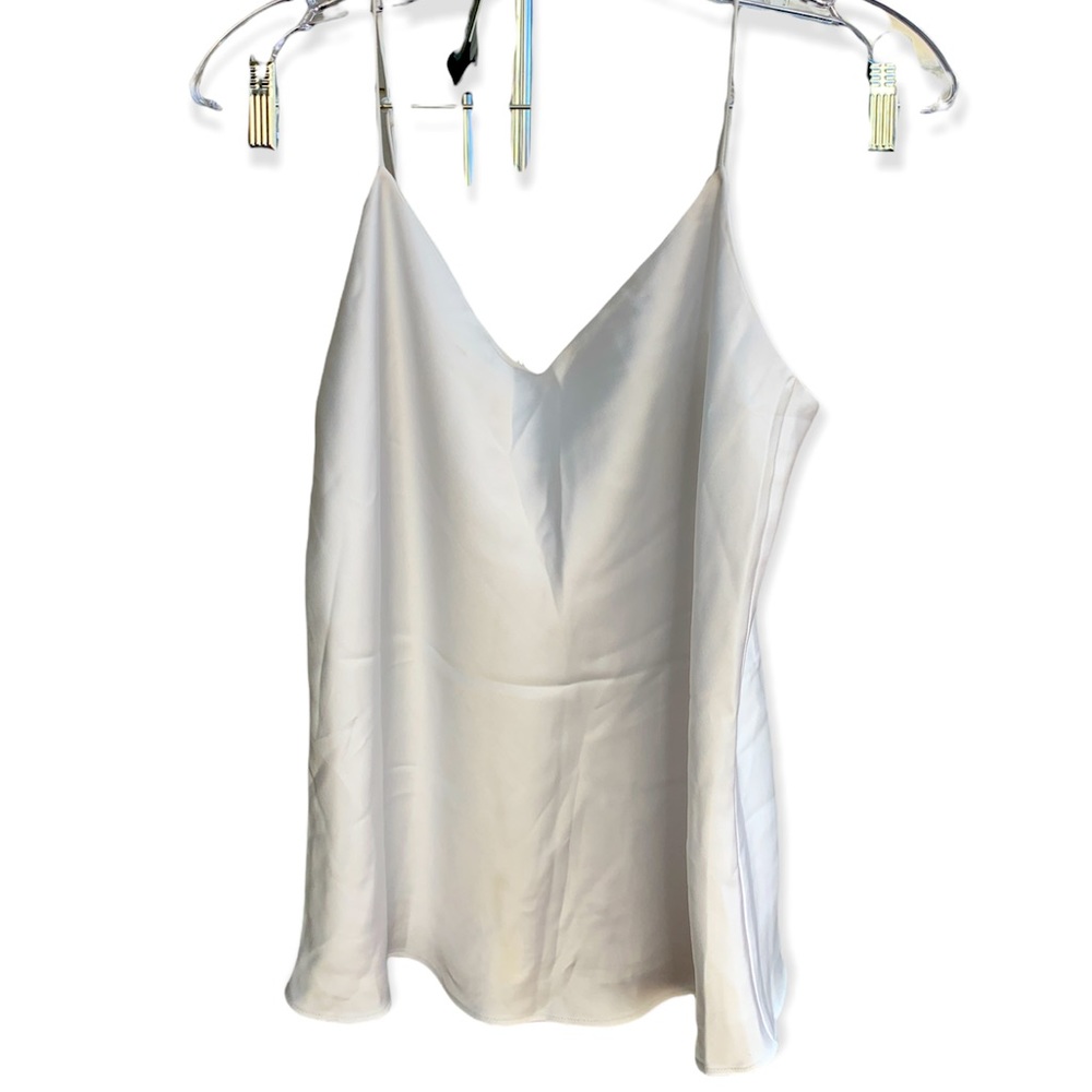WHITE SATIN CAMI